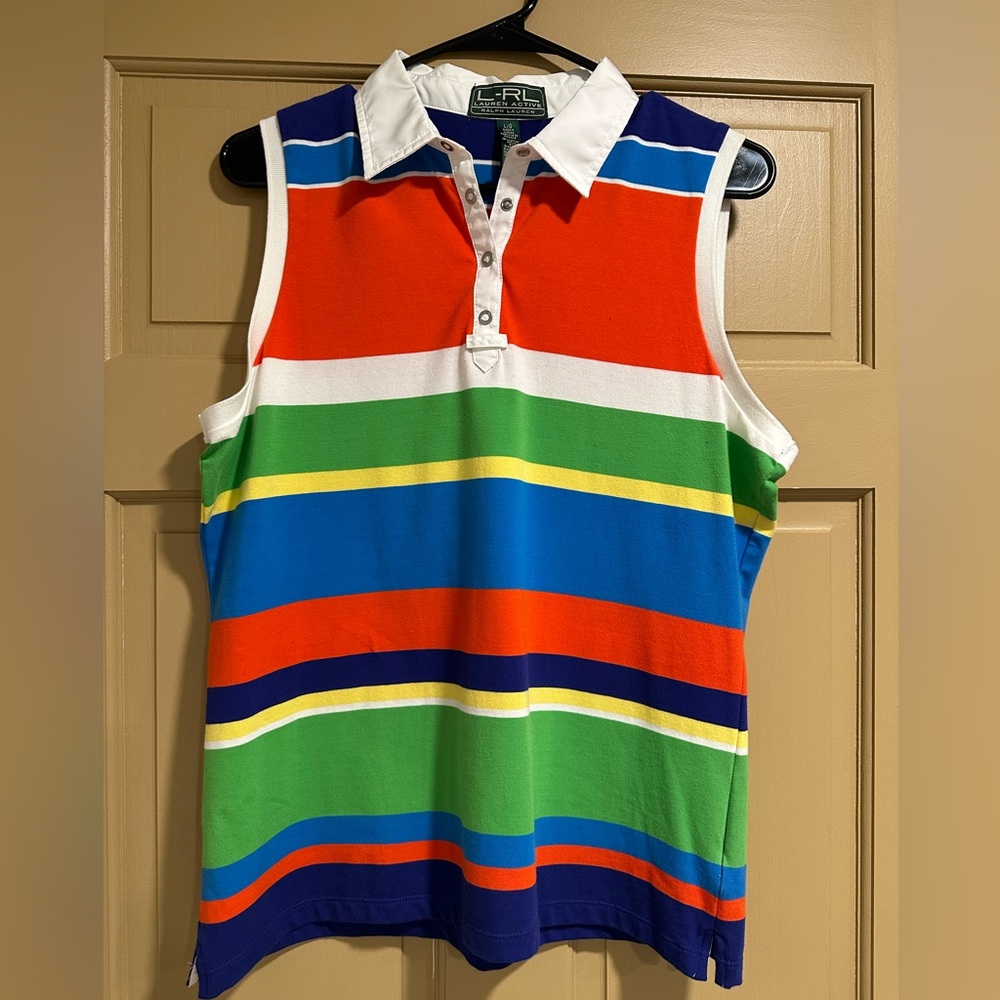 Women’s vintage LRL Lauren Active Ralph Lauren striped tank